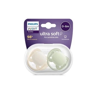 Chupetes Avent Ultra Soft - Teta de silicona, 0-6 meses, colores variados