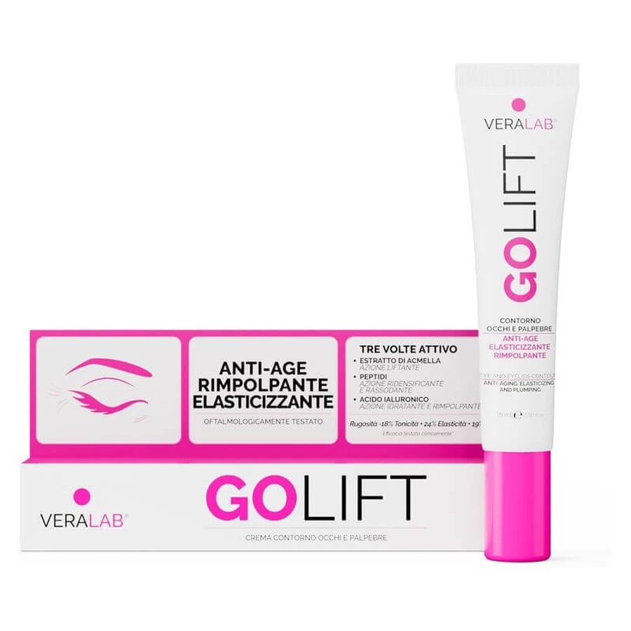 Veralab Go Lift - Anti-aging oogcrème met liftend en opvullend effect, 15 ml