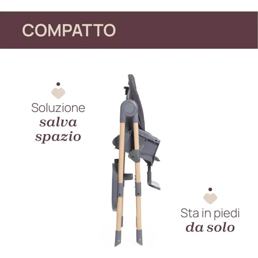 Chicco Polly Essential - High Chair - Coal
