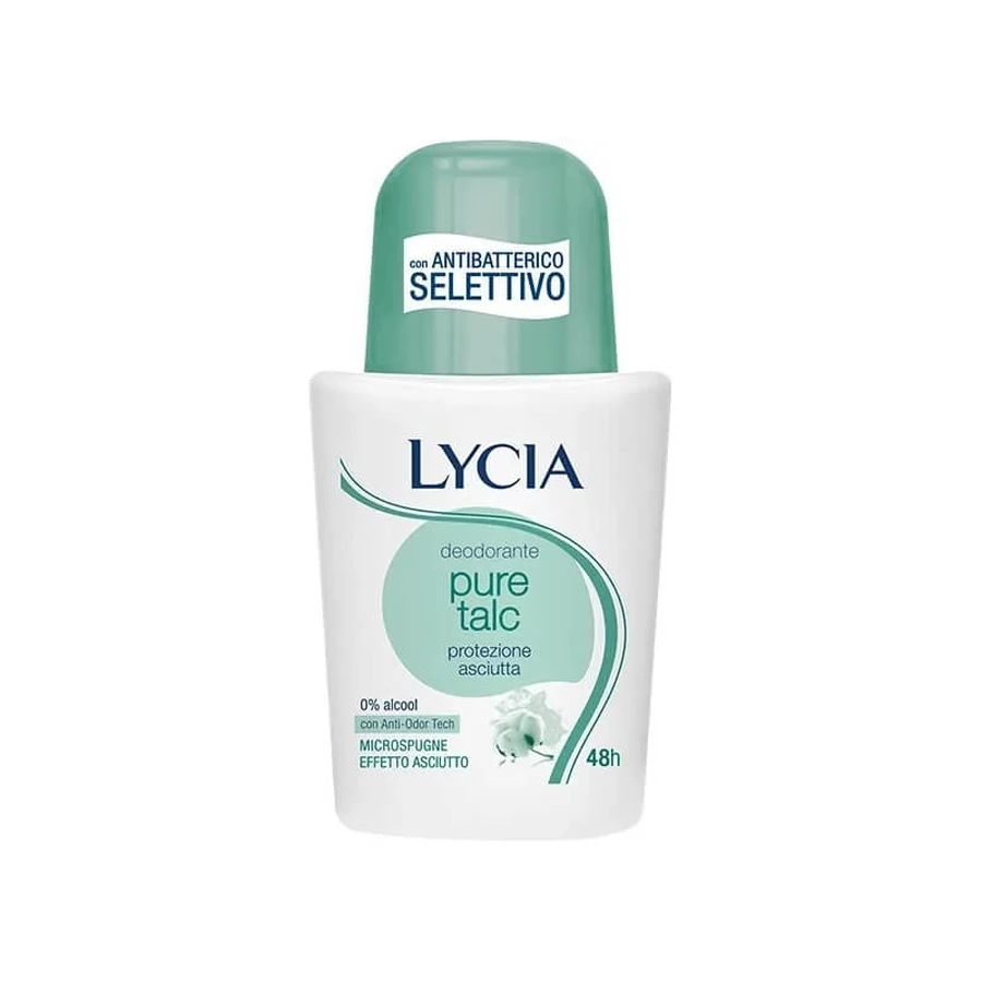 Talco Lycia Pure Dry Protection - Desodorante en roll-on, 50 ml