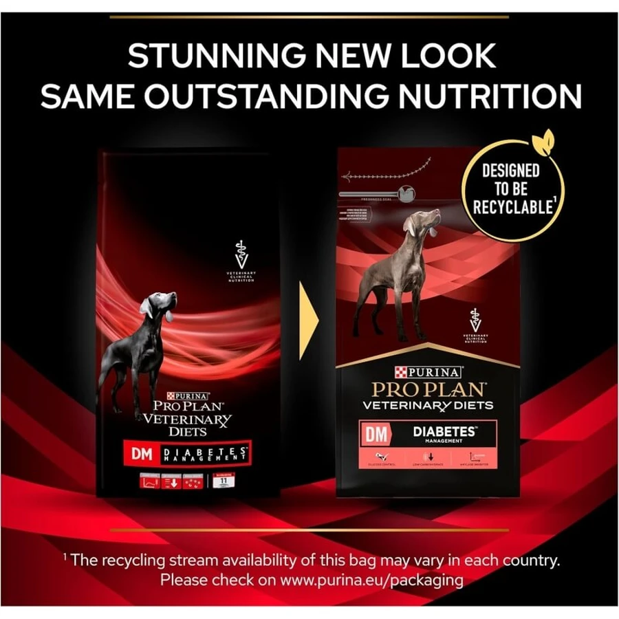 Purina Pro Plan Veterinary Diets DM – Alleinfuttermittel für erwachsene Hunde mit Diabetes mellitus, 3 kg