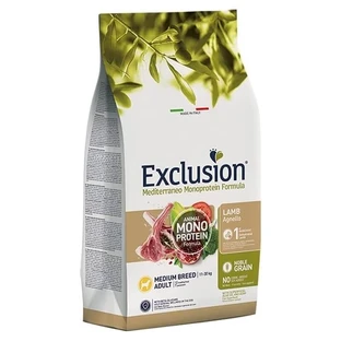 Exclusion Mediterraneo Noble Grain Lamb - Aliment complet pour chiens adultes de taille moyenne, 3 kg