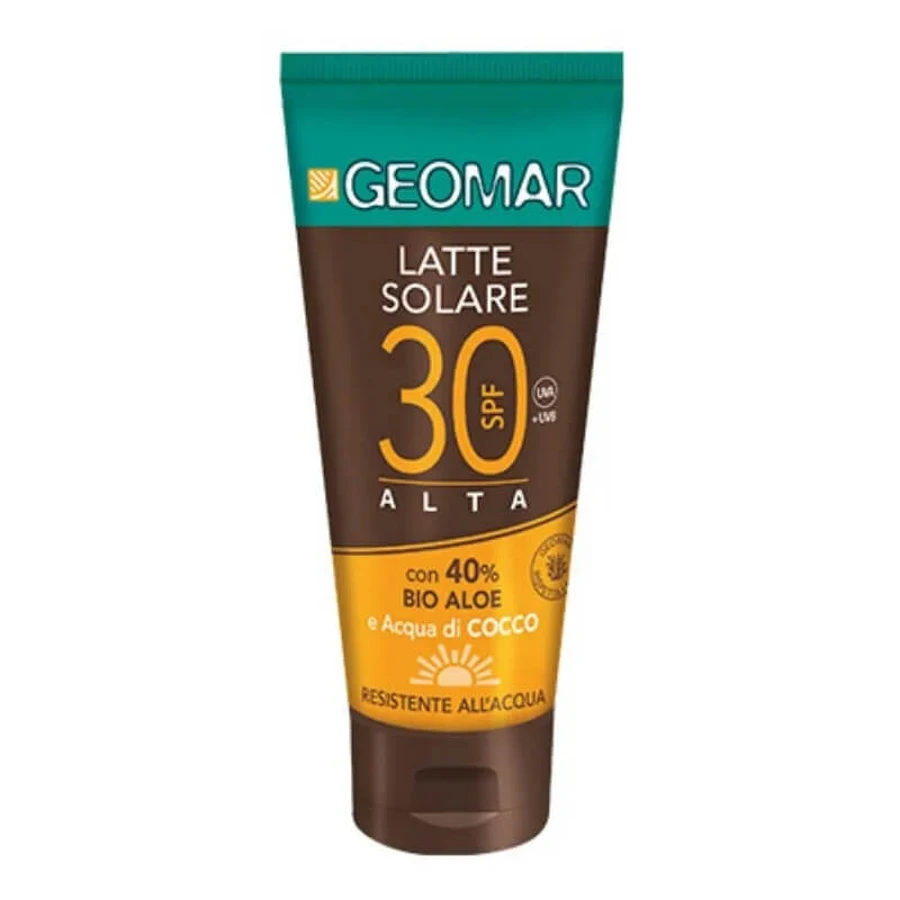 Loción solar Geomar SPF 30 para piel clara, alta protección, 100 ml