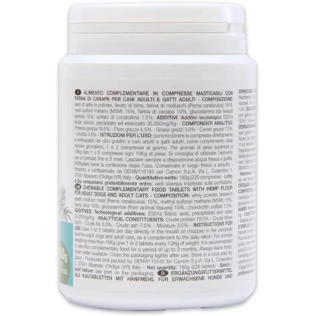 Camon Canahelp - dietary supplement for adult dogs and cats, 225 tablets