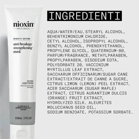 Mascarilla fortalecedora antirrotura Nioxin - Mascarilla antirrotura y fortalecedora, 150 ml