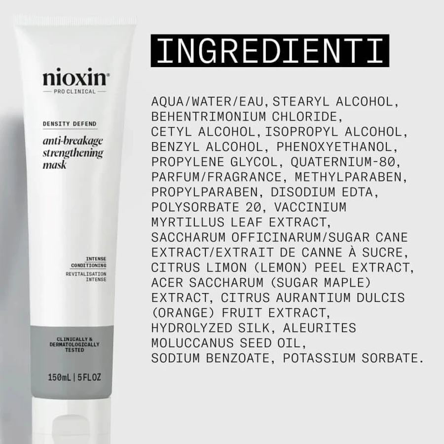 Mascarilla fortalecedora antirrotura Nioxin - Mascarilla antirrotura y fortalecedora, 150 ml