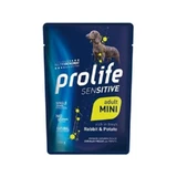 Prolife Sensitive Adult Mini Rabbit & Potatoes – Alleinfuttermittel für erwachsene Hunde mit Nahrungsmittelunverträglichkeiten, 100 g
