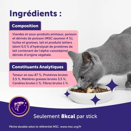 Ceva Animal Health Feliway Happy Salmon Snacks - 24 staafjes voor katten, elk 14 g