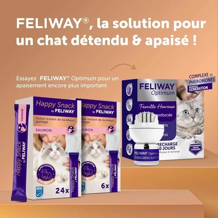 Ceva Animal Health Feliway Happy Salmon Snacks - 24 staafjes voor katten, elk 14 g