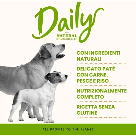 Almo Nature Daily Menu : Poisson blanc et riz - Aliment complet pour chiens adultes, 100 g