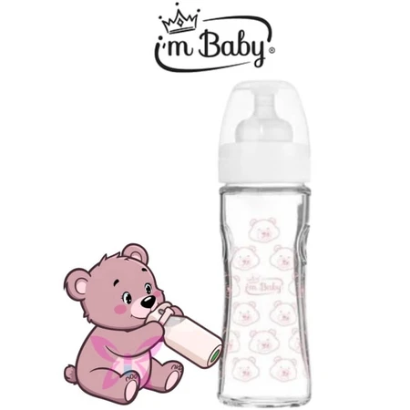 Ik ben de Baby Luxury glazen babyfles, vanaf 6 maanden, 300 ml, diverse kleuren