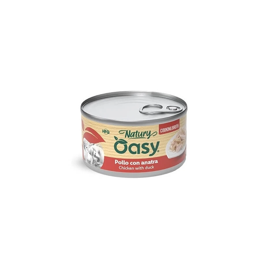 Oasy Wet Cat Natury Soft Jelly Huhn mit Ente – Ergänzungsfuttermittel für ausgewachsene Katzen, 150 g