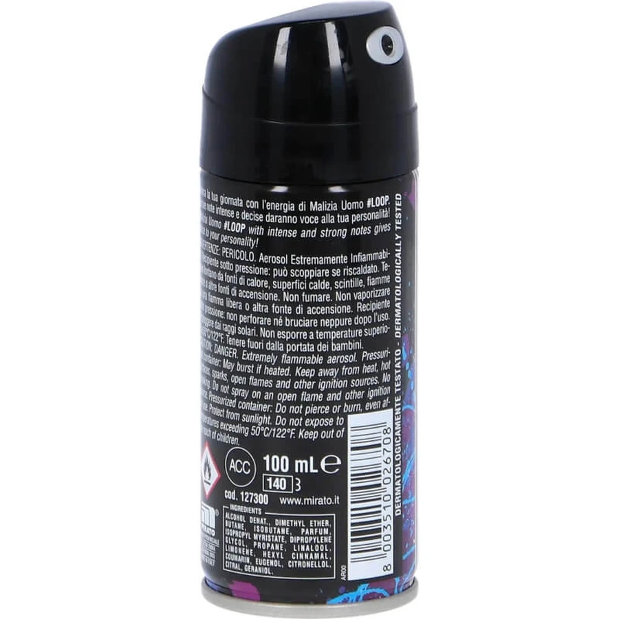 Malizia Loop - Desodorante en spray, 100 ml