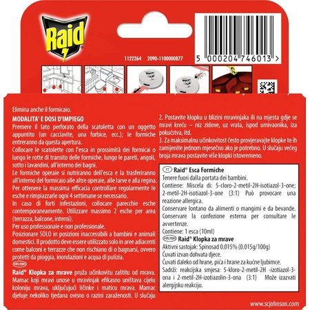 Appât anti-fourmis Raid, insecticide, lot de 1 pièce