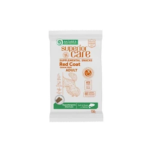 Nature's Protection Superior Care Lachs – Hypoallergene Snacks für erwachsene Hunde mit rotem Fell, 150 g