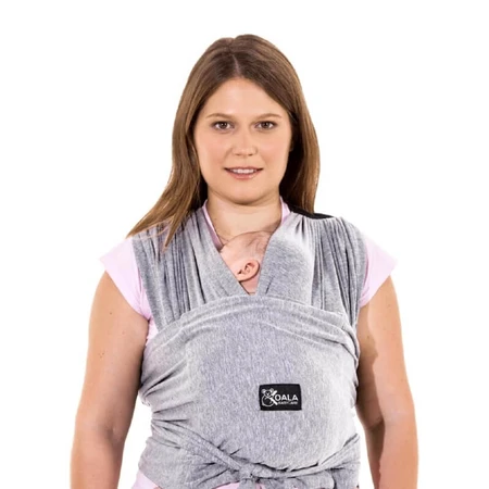 Koala Babycare Cuddle Band – Verstellbare, vorgebundene Babytrage, hellgrau