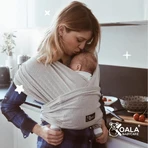 Koala Babycare Cuddle Band – Verstellbare, vorgebundene Babytrage, hellgrau