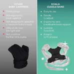 Koala Babycare Cuddle Band – Verstellbare, vorgebundene Babytrage, hellgrau