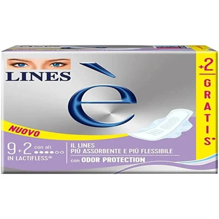 Lines is - 11 pads for normal flow with wings