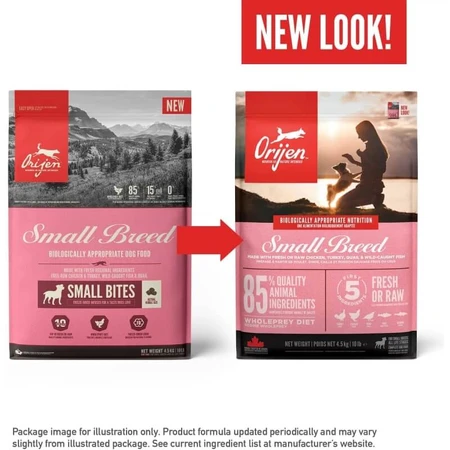 Orijen Small Breed - Aliment complet pour chiens de petite race à toutes les étapes de leur vie, 1,8 kg