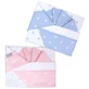 Andy & Helen Maxi Crib Sheet Set with Star Print - 2 Sheets + 1 Pillowcase - Pink