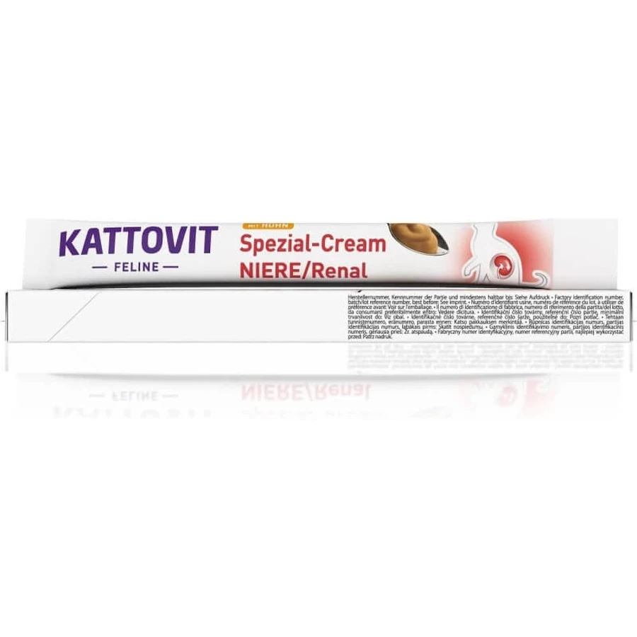 Kattovit Renal Cream Chicken - Complementary food for cats with kidney problems, 6 packets of 15 g each