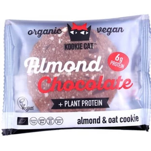 Galleta ecológica sin gluten de almendra y chocolate negro, 50 g, Kookie Cat
