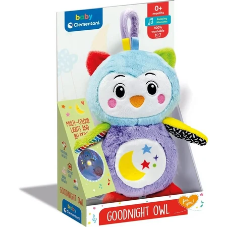 Clementoni Good Night Owl - Interactief knuffeldier met nachtlampje 17801