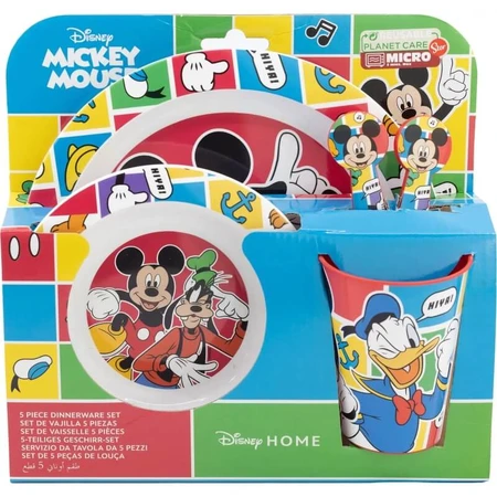 Stor Set 5-piece dinnerware set with Mickey Mouse designs