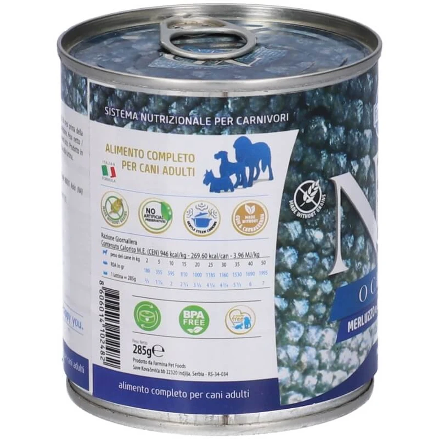 Farmina N&amp;d Ocean Adult Kabeljauw en Inktvis - Compleet voer voor volwassen honden, 285 g