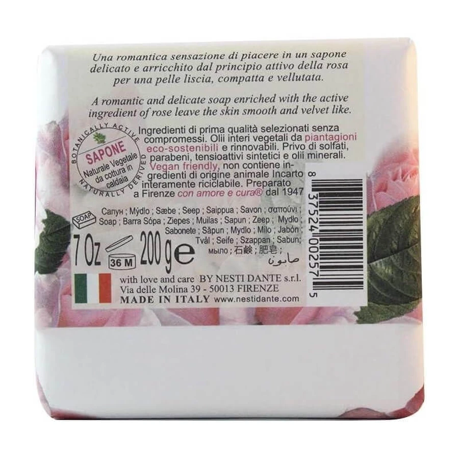 Nesti Dante Marseille Toscaanse Centifolia-roos - Natuurlijke plantaardige zeep, 200 g