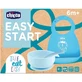 Chicco Easy Start - Silicone Weaning Set for Babies 6m+ - Light Blue
