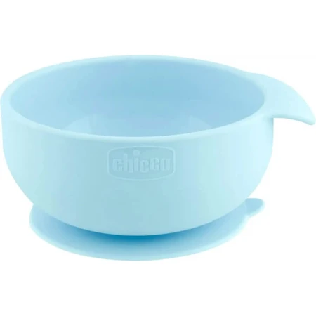 Chicco Easy Start - Set de silicona para la introducción de alimentos sólidos en bebés a partir de los 6 meses - Azul claro