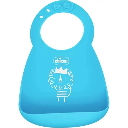 Chicco Easy Start - Set de silicona para la introducción de alimentos sólidos en bebés a partir de los 6 meses - Azul claro
