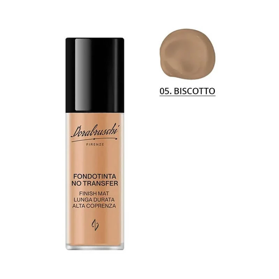 Dorabruschi langhoudende, matte, niet-afgevende foundation - nr. 05 Biscotto