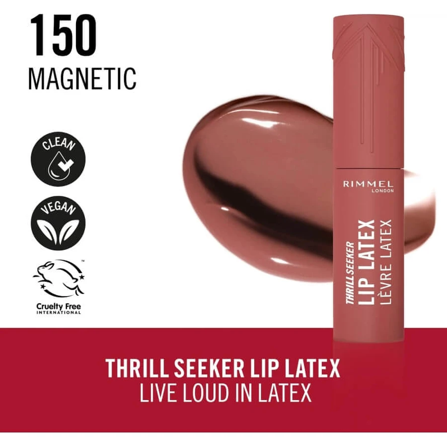 Rimmel Thrill Seeker Lip Latex - Vloeibare lippenstift nr. 150 Magnetic