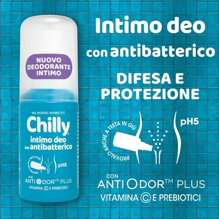 Déodorant intime antibactérien Chilly, pH 5, aux vitamines et prébiotiques, 50 ml
