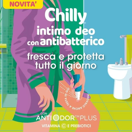 Déodorant intime antibactérien Chilly, pH 5, aux vitamines et prébiotiques, 50 ml