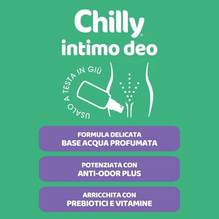Déodorant intime antibactérien Chilly, pH 5, aux vitamines et prébiotiques, 50 ml