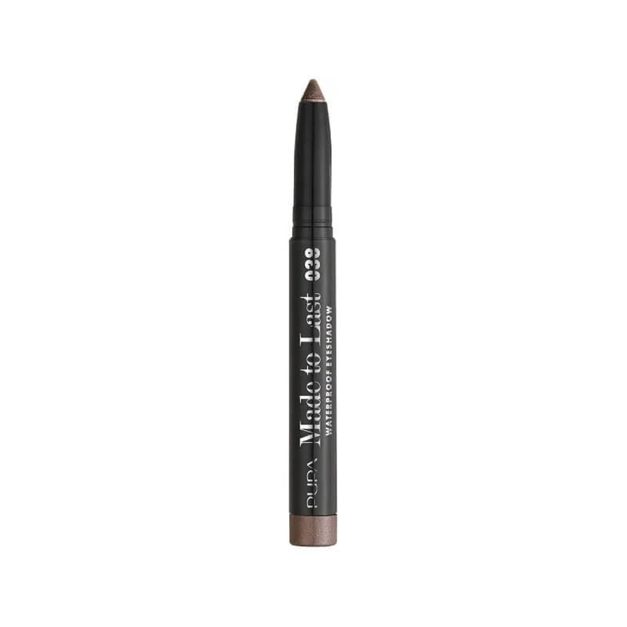Ombre à paupières waterproof « Made to Last » de Pupa - Stick d'ombre à paupières n° 038 Golden Platinum