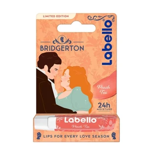 Labello Bridgerton Peach Teashine - Bálsamo labial hidratante de 24 horas con aceites naturales, 5,5 ml