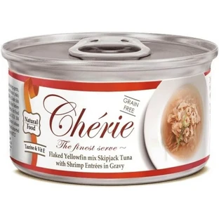Cherie Mix: Albacore Tuna with Shrimp in Sauce - Wet Cat Food, 80 g