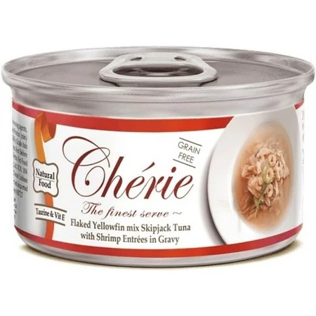 Cherie Mix: Albacore Tuna with Shrimp in Sauce - Wet Cat Food, 80 g