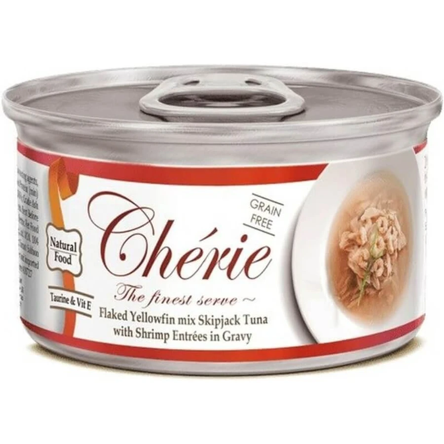 Cherie Mix: Albacore Tuna with Shrimp in Sauce - Wet Cat Food, 80 g