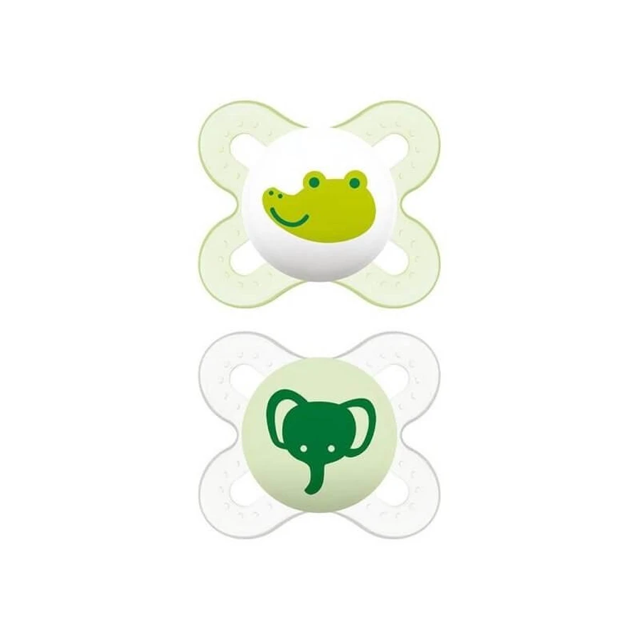 Mam Start nano - 2 pacifiers with rubber nipples, 0–2 months, neutral