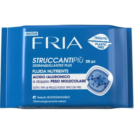 Fria Nourishing Fluid Makeup Remover - 20 makeup remover wipes for normal skin