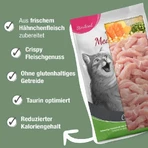Platinum Meatcrisp Chicken - Pienso completo para gatos adultos castrados, 1,5 kg