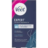 Veet Expert - 12 bandas depilatorias para el cuerpo, para piel sensible