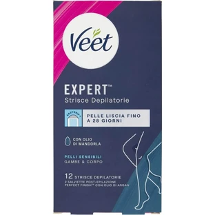Veet Expert – 12 Haarentfernungsstreifen für empfindliche Haut