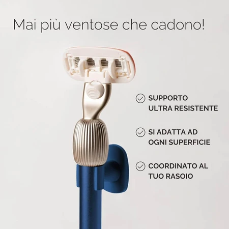 Kit de démarrage Fler Fler Razor - Rasoir réutilisable à 5 lames - Bleu nuit